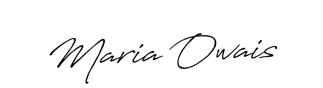 Create a beautiful signature design for name Maria Owais. With this signature (Antro_Vectra_Bolder) fonts, you can make a handwritten signature for free. Maria Owais signature style 7 images and pictures png