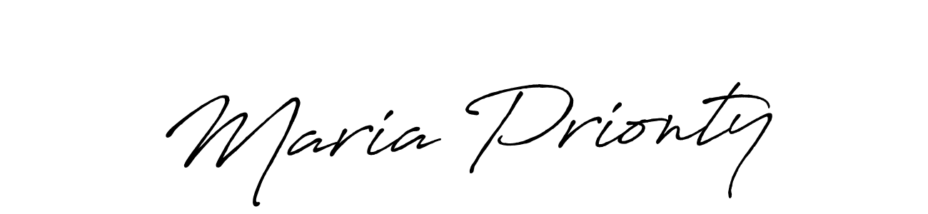 Make a short Maria Prionty signature style. Manage your documents anywhere anytime using Antro_Vectra_Bolder. Create and add eSignatures, submit forms, share and send files easily. Maria Prionty signature style 7 images and pictures png