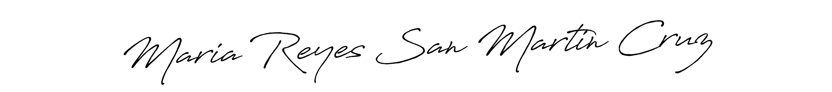 How to make Maria Reyes San Martin Cruz signature? Antro_Vectra_Bolder is a professional autograph style. Create handwritten signature for Maria Reyes San Martin Cruz name. Maria Reyes San Martin Cruz signature style 7 images and pictures png