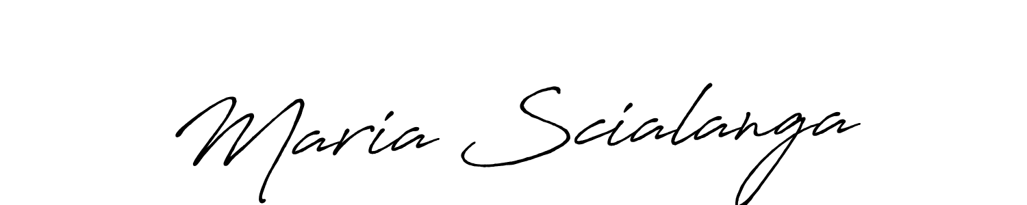 Maria Scialanga stylish signature style. Best Handwritten Sign (Antro_Vectra_Bolder) for my name. Handwritten Signature Collection Ideas for my name Maria Scialanga. Maria Scialanga signature style 7 images and pictures png