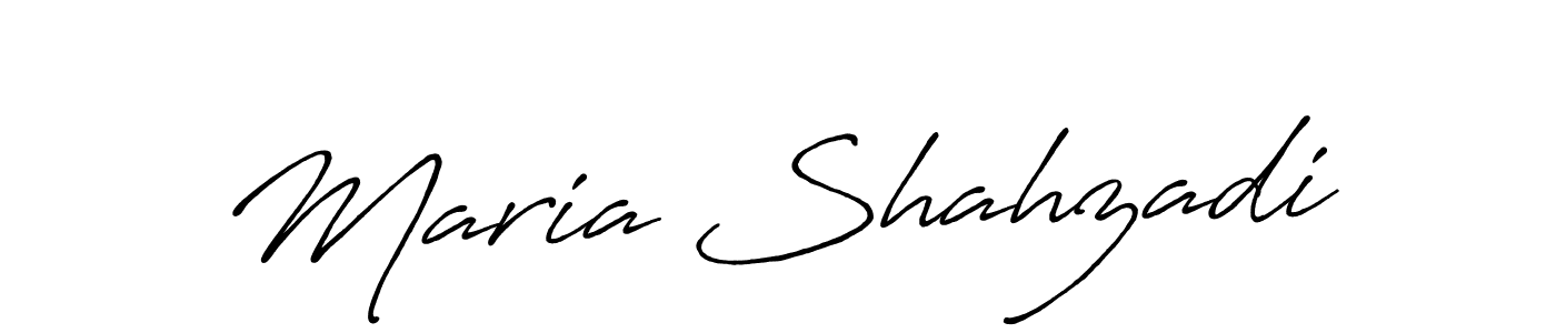 Use a signature maker to create a handwritten signature online. With this signature software, you can design (Antro_Vectra_Bolder) your own signature for name Maria Shahzadi. Maria Shahzadi signature style 7 images and pictures png