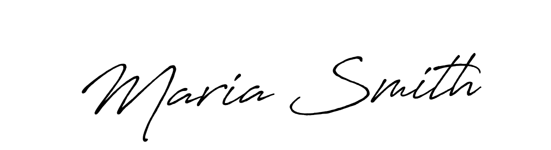 Create a beautiful signature design for name Maria Smith. With this signature (Antro_Vectra_Bolder) fonts, you can make a handwritten signature for free. Maria Smith signature style 7 images and pictures png