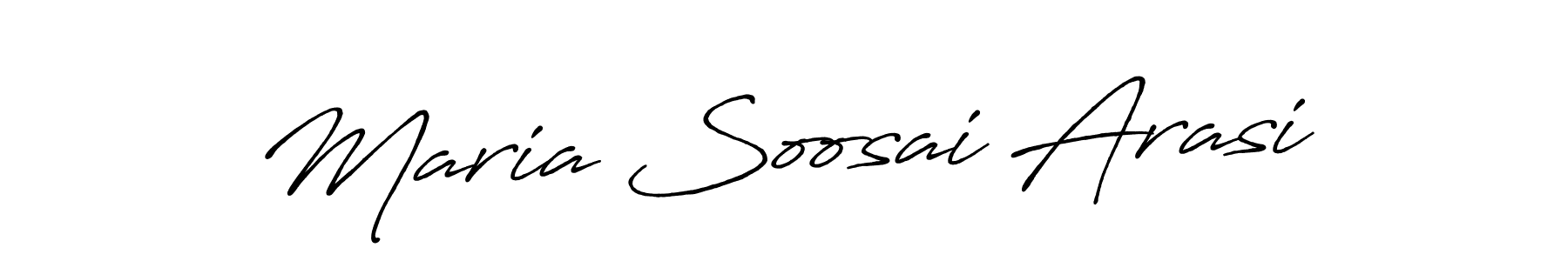 Also we have Maria Soosai Arasi name is the best signature style. Create professional handwritten signature collection using Antro_Vectra_Bolder autograph style. Maria Soosai Arasi signature style 7 images and pictures png