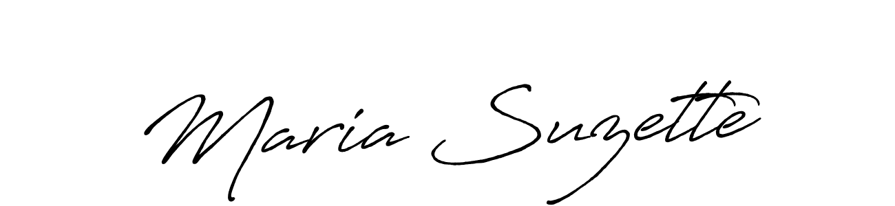 Maria Suzette stylish signature style. Best Handwritten Sign (Antro_Vectra_Bolder) for my name. Handwritten Signature Collection Ideas for my name Maria Suzette. Maria Suzette signature style 7 images and pictures png