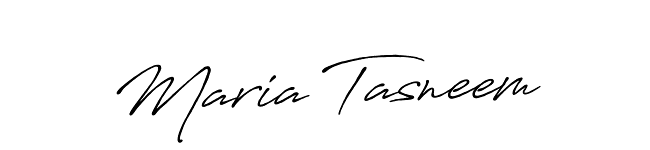 How to make Maria Tasneem name signature. Use Antro_Vectra_Bolder style for creating short signs online. This is the latest handwritten sign. Maria Tasneem signature style 7 images and pictures png