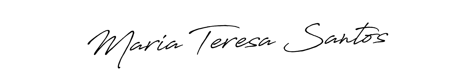 You should practise on your own different ways (Antro_Vectra_Bolder) to write your name (Maria Teresa Santos) in signature. don't let someone else do it for you. Maria Teresa Santos signature style 7 images and pictures png