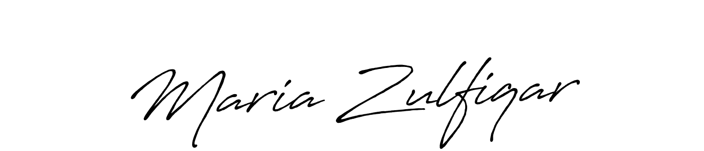 Create a beautiful signature design for name Maria Zulfiqar. With this signature (Antro_Vectra_Bolder) fonts, you can make a handwritten signature for free. Maria Zulfiqar signature style 7 images and pictures png