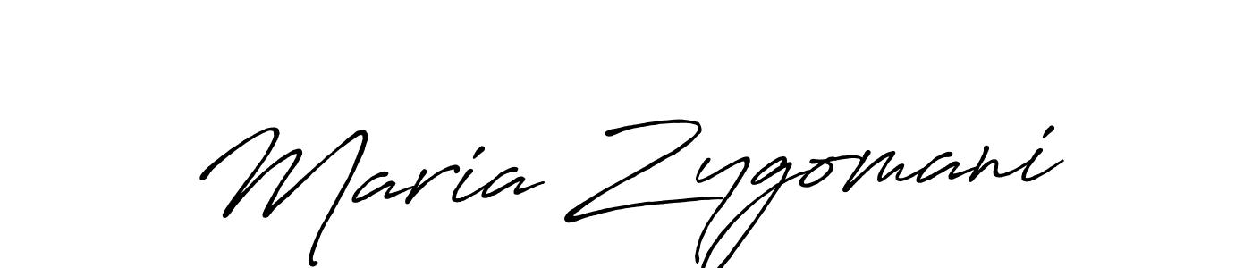 Design your own signature with our free online signature maker. With this signature software, you can create a handwritten (Antro_Vectra_Bolder) signature for name Maria Zygomani. Maria Zygomani signature style 7 images and pictures png