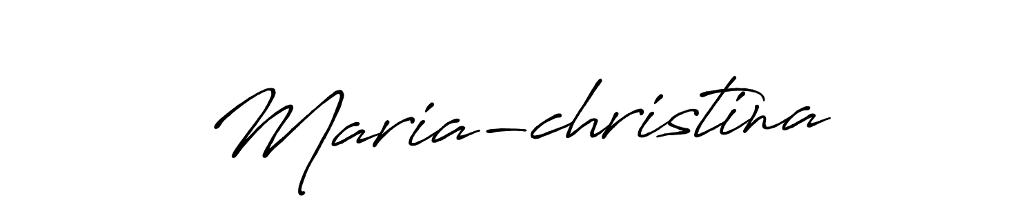 It looks lik you need a new signature style for name Maria-christina. Design unique handwritten (Antro_Vectra_Bolder) signature with our free signature maker in just a few clicks. Maria-christina signature style 7 images and pictures png