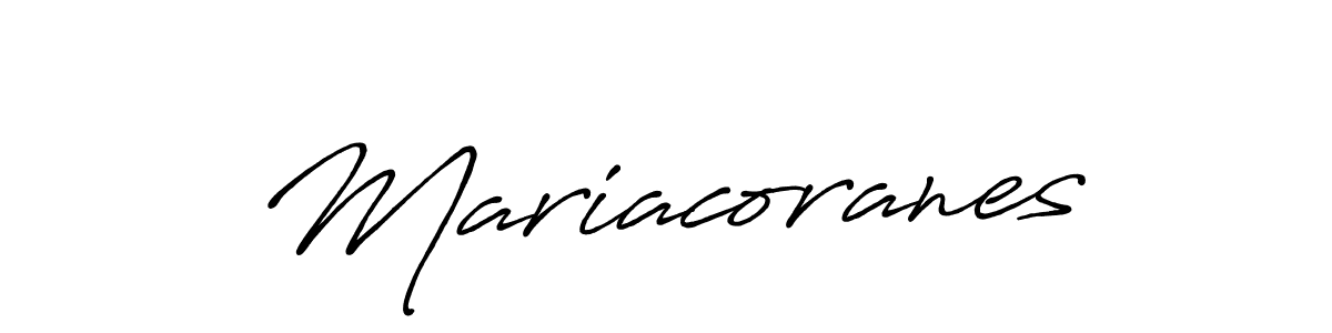 The best way (Antro_Vectra_Bolder) to make a short signature is to pick only two or three words in your name. The name Mariacoranes include a total of six letters. For converting this name. Mariacoranes signature style 7 images and pictures png