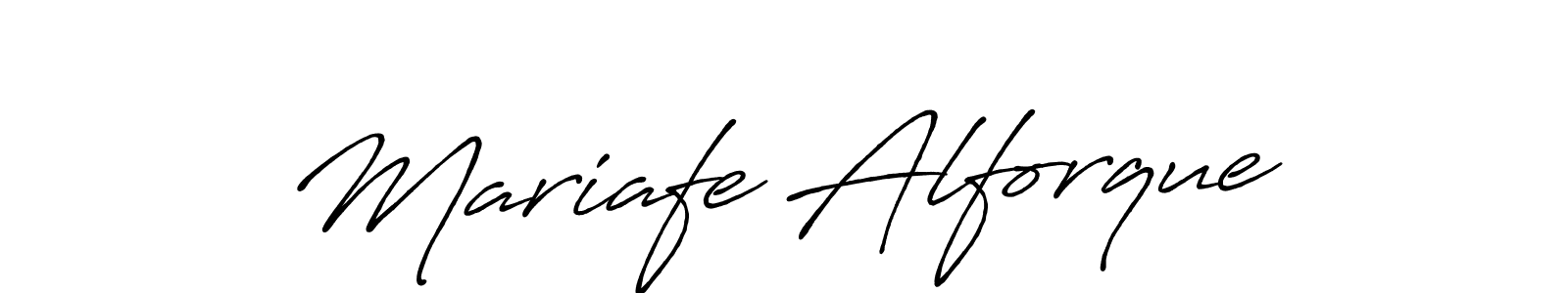 Use a signature maker to create a handwritten signature online. With this signature software, you can design (Antro_Vectra_Bolder) your own signature for name Mariafe Alforque. Mariafe Alforque signature style 7 images and pictures png