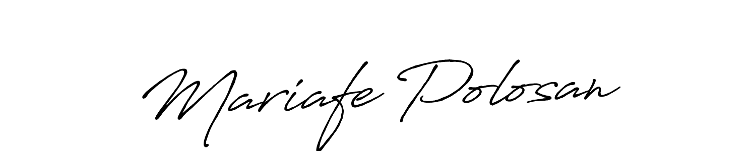 Similarly Antro_Vectra_Bolder is the best handwritten signature design. Signature creator online .You can use it as an online autograph creator for name Mariafe Polosan. Mariafe Polosan signature style 7 images and pictures png