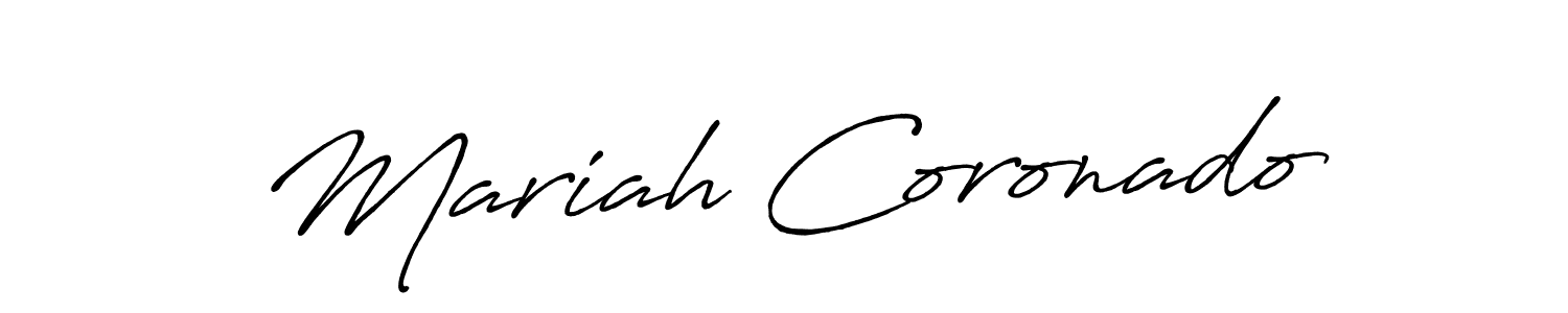 Antro_Vectra_Bolder is a professional signature style that is perfect for those who want to add a touch of class to their signature. It is also a great choice for those who want to make their signature more unique. Get Mariah Coronado name to fancy signature for free. Mariah Coronado signature style 7 images and pictures png