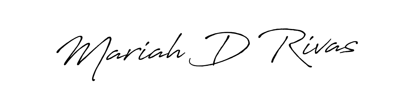 Make a beautiful signature design for name Mariah D Rivas. With this signature (Antro_Vectra_Bolder) style, you can create a handwritten signature for free. Mariah D Rivas signature style 7 images and pictures png