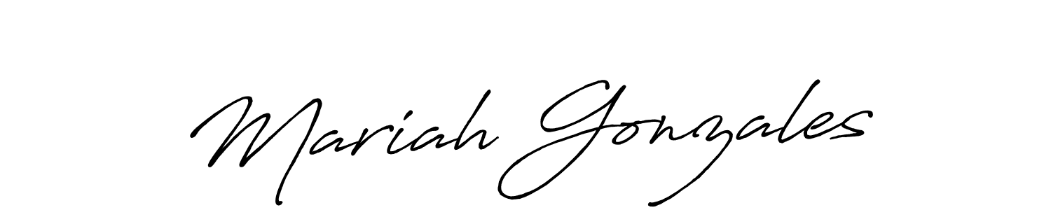 Mariah Gonzales stylish signature style. Best Handwritten Sign (Antro_Vectra_Bolder) for my name. Handwritten Signature Collection Ideas for my name Mariah Gonzales. Mariah Gonzales signature style 7 images and pictures png