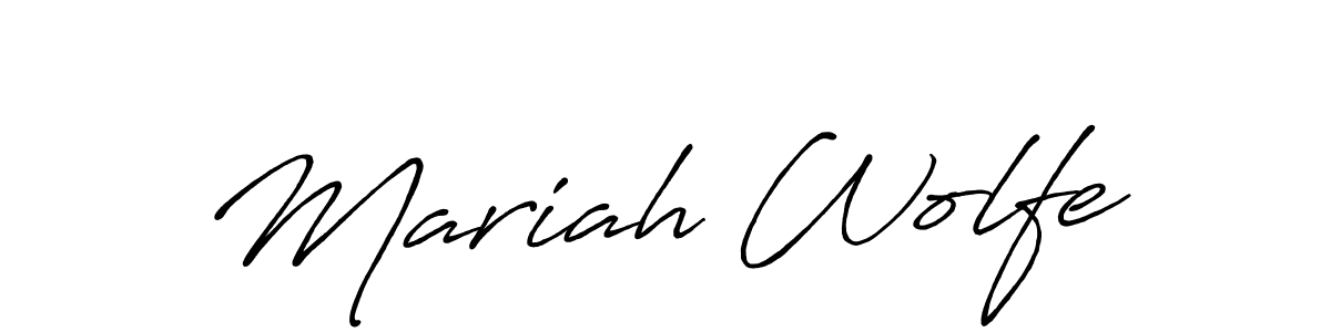 It looks lik you need a new signature style for name Mariah Wolfe. Design unique handwritten (Antro_Vectra_Bolder) signature with our free signature maker in just a few clicks. Mariah Wolfe signature style 7 images and pictures png