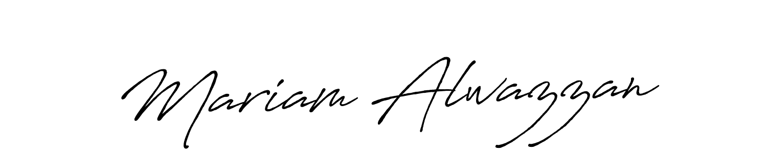 Make a beautiful signature design for name Mariam Alwazzan. Use this online signature maker to create a handwritten signature for free. Mariam Alwazzan signature style 7 images and pictures png