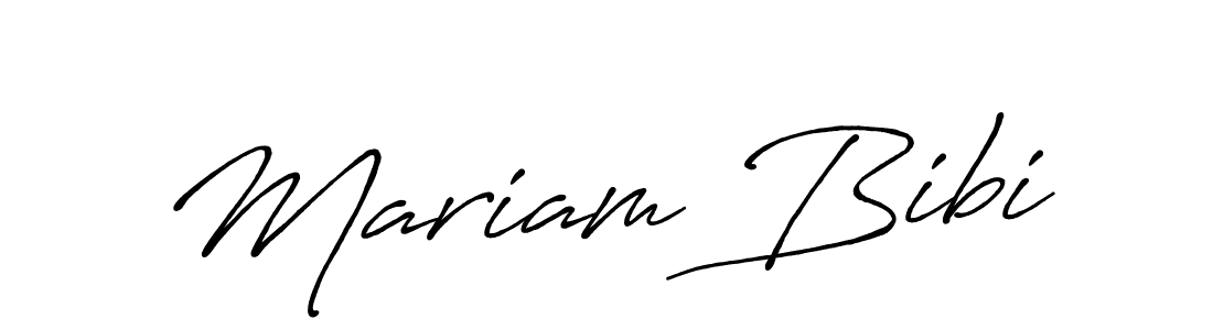 Create a beautiful signature design for name Mariam Bibi. With this signature (Antro_Vectra_Bolder) fonts, you can make a handwritten signature for free. Mariam Bibi signature style 7 images and pictures png