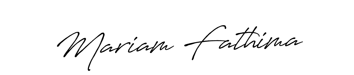 Make a beautiful signature design for name Mariam Fathima. With this signature (Antro_Vectra_Bolder) style, you can create a handwritten signature for free. Mariam Fathima signature style 7 images and pictures png