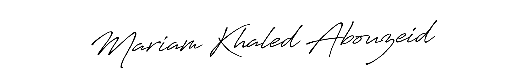 Also You can easily find your signature by using the search form. We will create Mariam Khaled Abouzeid name handwritten signature images for you free of cost using Antro_Vectra_Bolder sign style. Mariam Khaled Abouzeid signature style 7 images and pictures png