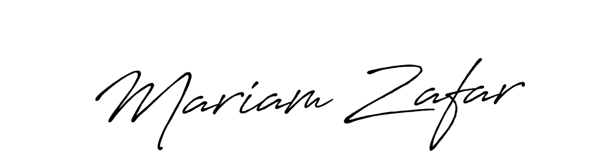 How to make Mariam Zafar name signature. Use Antro_Vectra_Bolder style for creating short signs online. This is the latest handwritten sign. Mariam Zafar signature style 7 images and pictures png