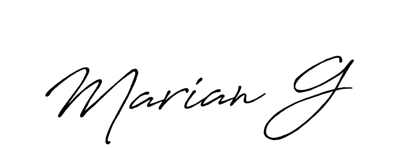 How to make Marian G signature? Antro_Vectra_Bolder is a professional autograph style. Create handwritten signature for Marian G name. Marian G signature style 7 images and pictures png