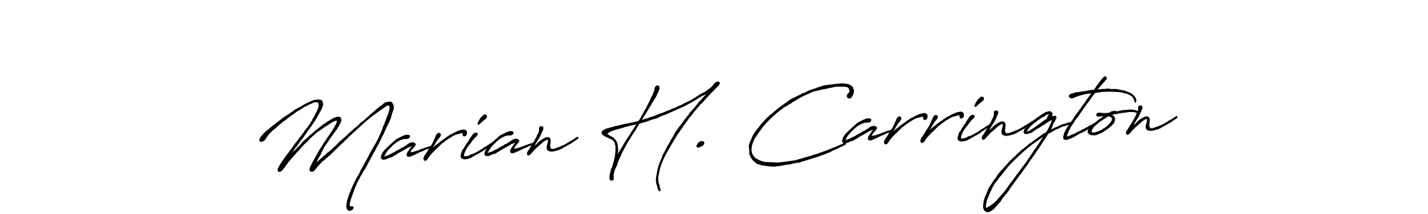 You should practise on your own different ways (Antro_Vectra_Bolder) to write your name (Marian H. Carrington) in signature. don't let someone else do it for you. Marian H. Carrington signature style 7 images and pictures png