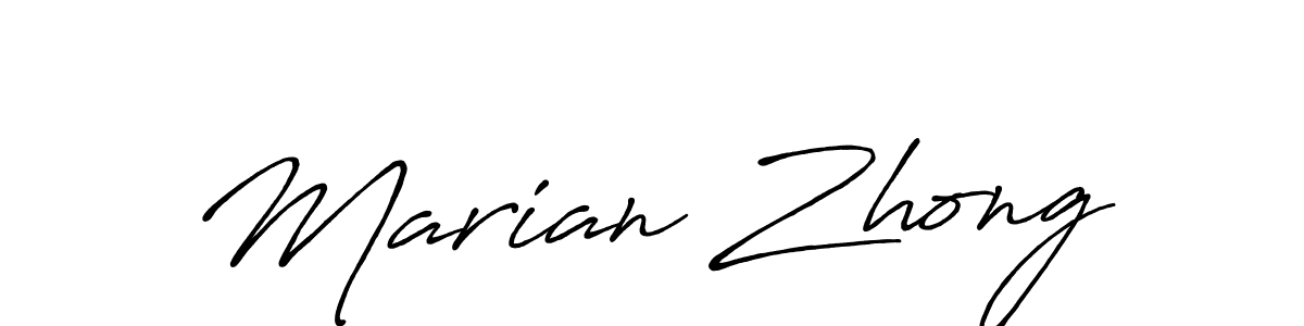 Also You can easily find your signature by using the search form. We will create Marian Zhong name handwritten signature images for you free of cost using Antro_Vectra_Bolder sign style. Marian Zhong signature style 7 images and pictures png