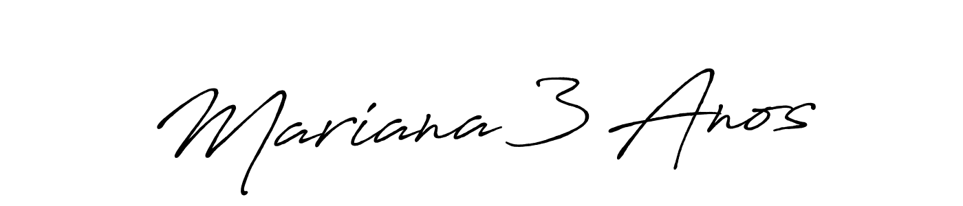 Also we have Mariana 3 Anos name is the best signature style. Create professional handwritten signature collection using Antro_Vectra_Bolder autograph style. Mariana 3 Anos signature style 7 images and pictures png