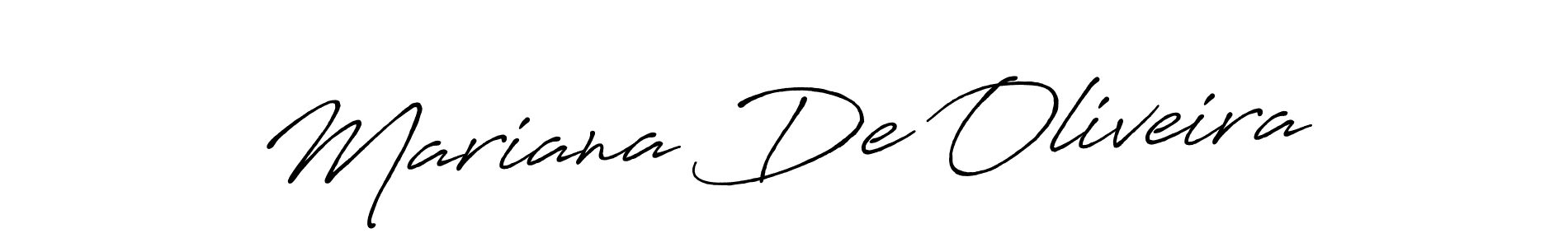 Mariana De Oliveira stylish signature style. Best Handwritten Sign (Antro_Vectra_Bolder) for my name. Handwritten Signature Collection Ideas for my name Mariana De Oliveira. Mariana De Oliveira signature style 7 images and pictures png