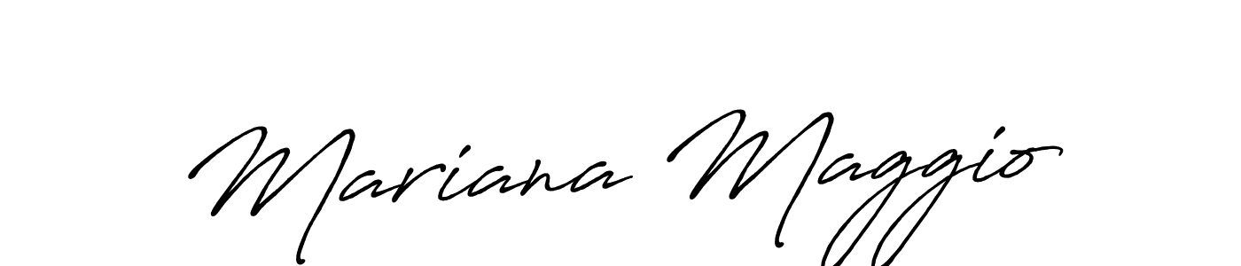 The best way (Antro_Vectra_Bolder) to make a short signature is to pick only two or three words in your name. The name Mariana Maggio include a total of six letters. For converting this name. Mariana Maggio signature style 7 images and pictures png