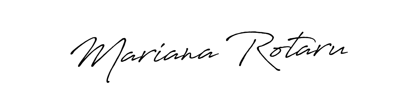 Make a beautiful signature design for name Mariana Rotaru. With this signature (Antro_Vectra_Bolder) style, you can create a handwritten signature for free. Mariana Rotaru signature style 7 images and pictures png
