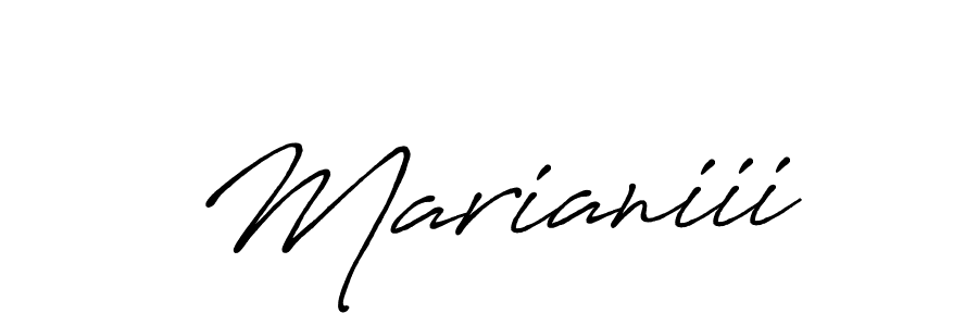 Make a beautiful signature design for name Marianiii. With this signature (Antro_Vectra_Bolder) style, you can create a handwritten signature for free. Marianiii signature style 7 images and pictures png