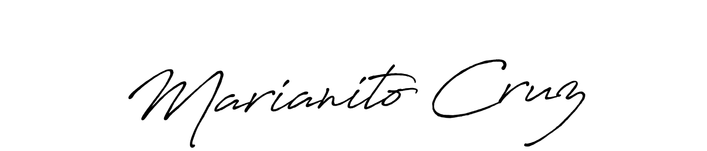 Make a beautiful signature design for name Marianito Cruz. With this signature (Antro_Vectra_Bolder) style, you can create a handwritten signature for free. Marianito Cruz signature style 7 images and pictures png