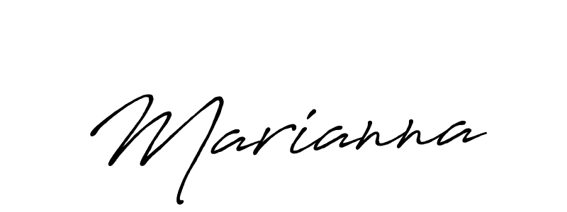 Make a beautiful signature design for name Marianna. With this signature (Antro_Vectra_Bolder) style, you can create a handwritten signature for free. Marianna signature style 7 images and pictures png