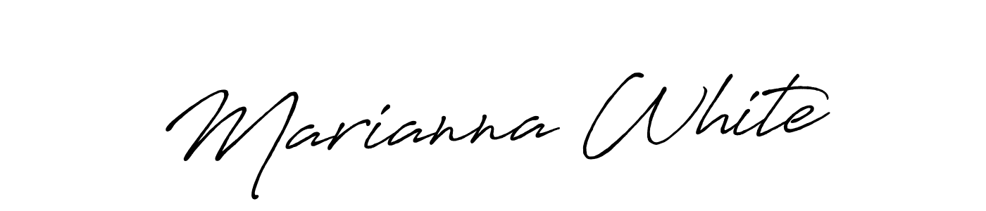 Design your own signature with our free online signature maker. With this signature software, you can create a handwritten (Antro_Vectra_Bolder) signature for name Marianna White. Marianna White signature style 7 images and pictures png