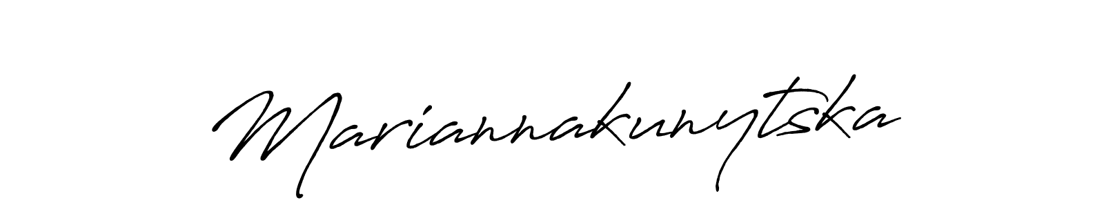 How to make Mariannakunytska signature? Antro_Vectra_Bolder is a professional autograph style. Create handwritten signature for Mariannakunytska name. Mariannakunytska signature style 7 images and pictures png