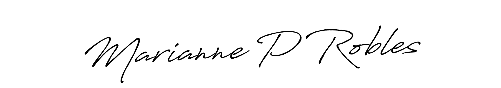 Marianne P Robles stylish signature style. Best Handwritten Sign (Antro_Vectra_Bolder) for my name. Handwritten Signature Collection Ideas for my name Marianne P Robles. Marianne P Robles signature style 7 images and pictures png