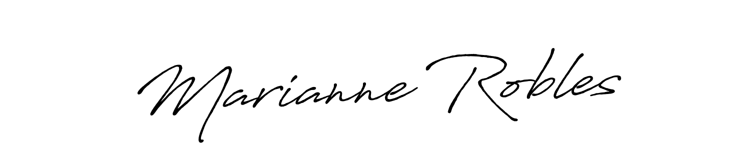 Design your own signature with our free online signature maker. With this signature software, you can create a handwritten (Antro_Vectra_Bolder) signature for name Marianne Robles. Marianne Robles signature style 7 images and pictures png