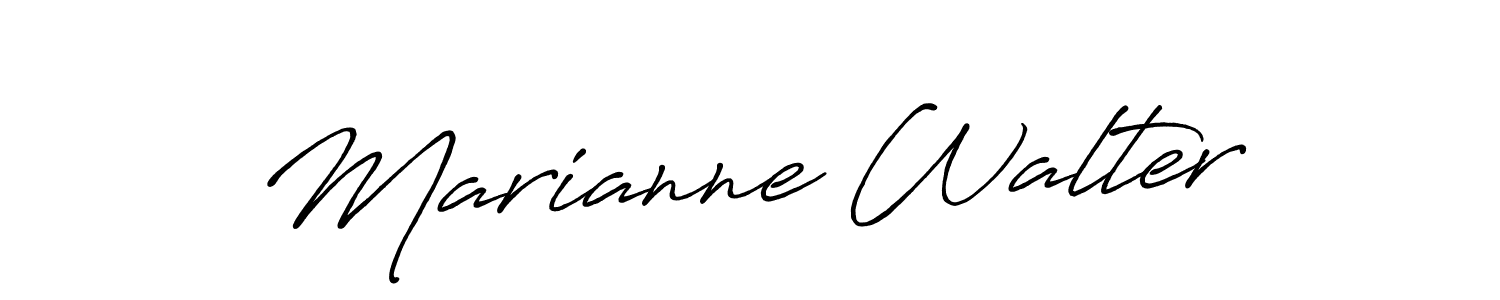 Use a signature maker to create a handwritten signature online. With this signature software, you can design (Antro_Vectra_Bolder) your own signature for name Marianne Walter. Marianne Walter signature style 7 images and pictures png