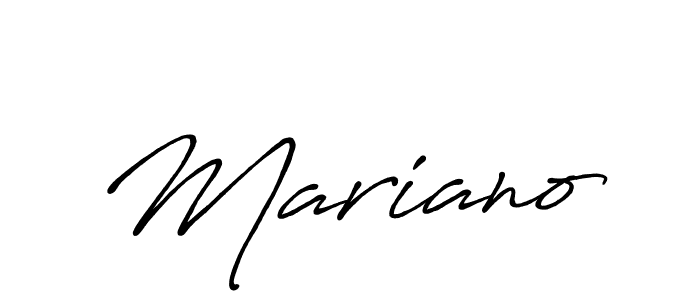 Make a beautiful signature design for name Mariano. With this signature (Antro_Vectra_Bolder) style, you can create a handwritten signature for free. Mariano signature style 7 images and pictures png