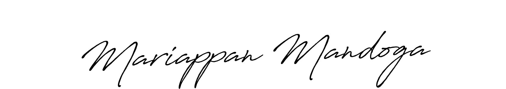 How to make Mariappan Mandoga name signature. Use Antro_Vectra_Bolder style for creating short signs online. This is the latest handwritten sign. Mariappan Mandoga signature style 7 images and pictures png
