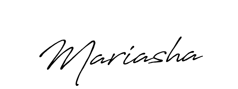 Use a signature maker to create a handwritten signature online. With this signature software, you can design (Antro_Vectra_Bolder) your own signature for name Mariasha. Mariasha signature style 7 images and pictures png
