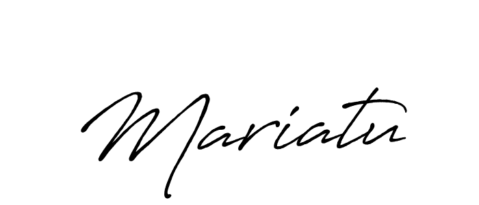 How to make Mariatu name signature. Use Antro_Vectra_Bolder style for creating short signs online. This is the latest handwritten sign. Mariatu signature style 7 images and pictures png