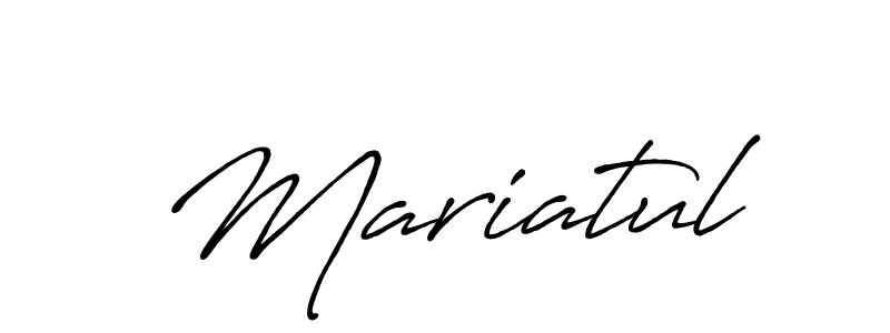Also You can easily find your signature by using the search form. We will create Mariatul name handwritten signature images for you free of cost using Antro_Vectra_Bolder sign style. Mariatul signature style 7 images and pictures png