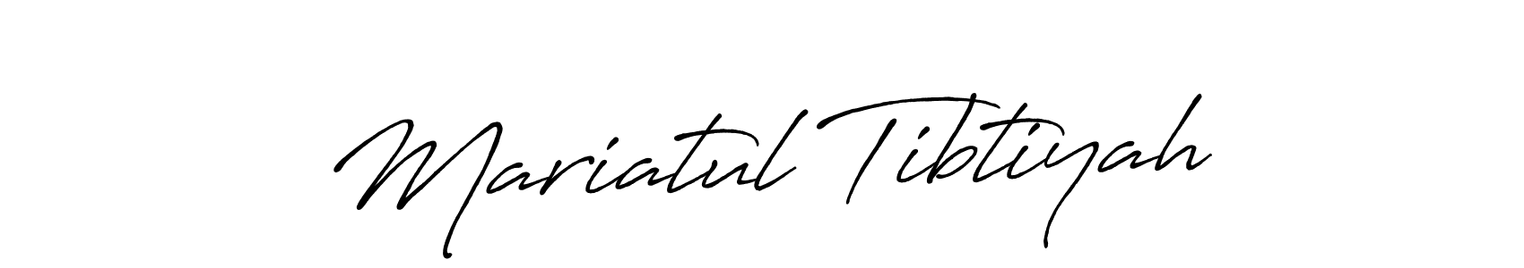 Use a signature maker to create a handwritten signature online. With this signature software, you can design (Antro_Vectra_Bolder) your own signature for name Mariatul Tibtiyah. Mariatul Tibtiyah signature style 7 images and pictures png