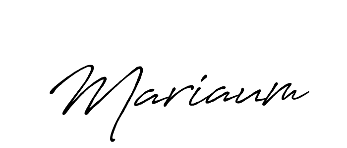 How to make Mariaum signature? Antro_Vectra_Bolder is a professional autograph style. Create handwritten signature for Mariaum name. Mariaum signature style 7 images and pictures png