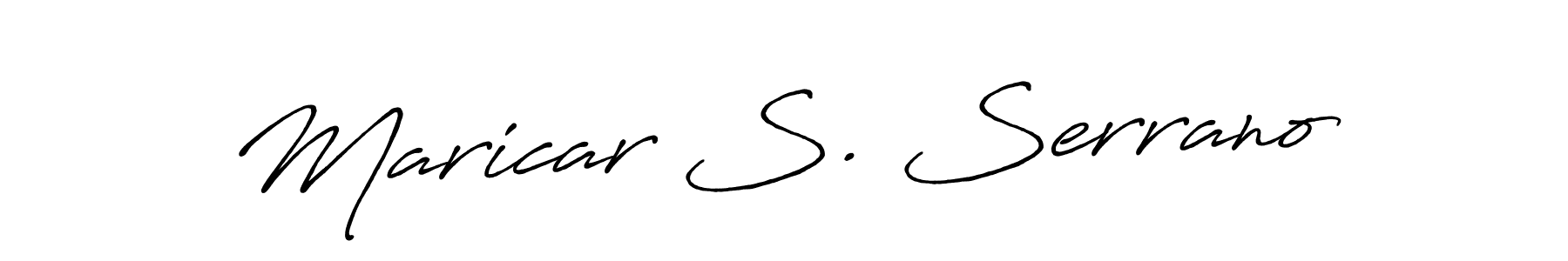 Design your own signature with our free online signature maker. With this signature software, you can create a handwritten (Antro_Vectra_Bolder) signature for name Maricar S. Serrano. Maricar S. Serrano signature style 7 images and pictures png