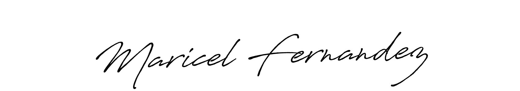 The best way (Antro_Vectra_Bolder) to make a short signature is to pick only two or three words in your name. The name Maricel Fernandez include a total of six letters. For converting this name. Maricel Fernandez signature style 7 images and pictures png