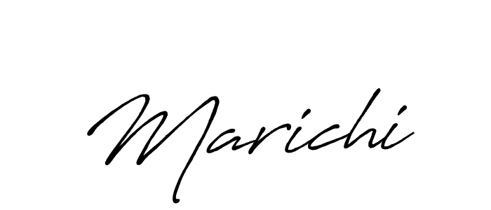 Make a beautiful signature design for name Marichi. With this signature (Antro_Vectra_Bolder) style, you can create a handwritten signature for free. Marichi signature style 7 images and pictures png